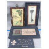 Believe, Family, Love, God Wall Plaques