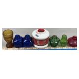 Small Colored Glass Lamps & Bottles