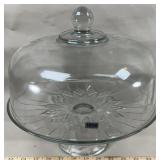 Crystal Dome Lid Pedestal Cake Stand