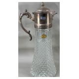 Leonard Crystal 14' Decanter w/Silver Plate Top