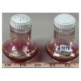 Bartlett-Collins Cranberry Gold Salt & Pepper Set