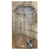 Hammered Glass 5-Gallon Beverage Dispenser