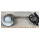 Silver Gooseneck Metal Clamp Lamp