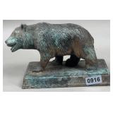 Bronze Grizzly Bear 5' Paperweight Statue