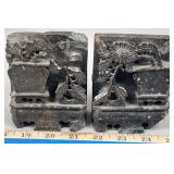 Chinese Soapstone Carved Bookends