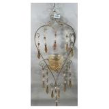 Twisted Wire & Bead Hanging Candle Holder