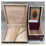 CAO Gold & Churchill Wood Cigar Boxes
