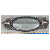 Ornate Bronze Gilded Vanity Mirror Tray