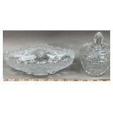 Cut Glass Relish, Lidded Sugar Dish