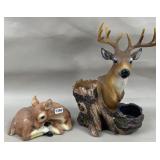 Stag Salt & Pepper Display & Resting Fawn