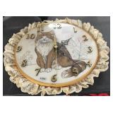Decorative Cat Fabric 10' Wall Clock