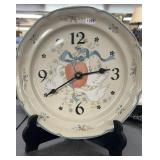 Elgin Marmalade Geese Ceramic Plate Clock
