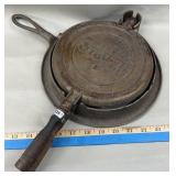 Stover #8 Cast Iron Waffle Iron w/Wood Handle