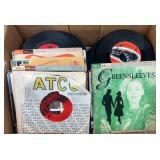 '40's-70's 45rpm Vinyl Records, Many Sleeves