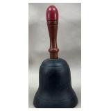 Cast Iron School Bell w/Wooden Handle, 8'