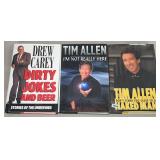 (3) Hardbound Tim Allen & Drew Carey Books