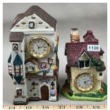 Ceramic & Resin English Townhouse Clocks