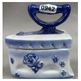 Ceramic Flat Iron Salt & Pepper Set