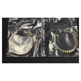 Avon Dancing Shimmer Gold Tone Hoop Earrings