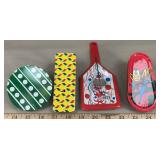(4) Tin Litho Noisemakers