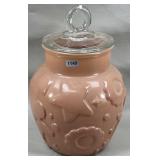 Hazel Atlas Pink Gingerbread Man Cookie Jar