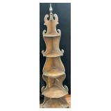 5-Tier Wood Corner Shelf, 14' x 14' x 68' Tall