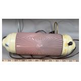 Art Deco Pink Frosted Glass Bullet Headboard Lamp