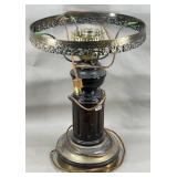Wood Base 14' Lamp w/Brass Ring for Shade
