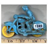 Auburn Rubber 3.75' Blue Motorcycle Toy