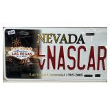 Nevada 'NASCAR' Metal License Plate Souvenir