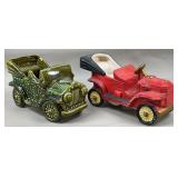 (2) Ceramic Car Succulent Planters