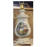 Urn Style Colonial Courting Scene Table Lamp