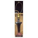 Dark Brown Wood 19' Table Lamp