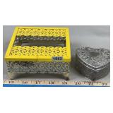 Godinger Silver Art Heart Trinket Box & Tissue