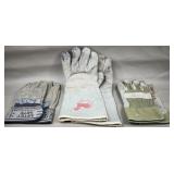 (2)pr Ladies Work Gloves & (1)pr Welder's Gloves