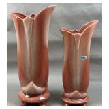 (2) Johannes Brahm Tulip Vases, 10' & 12'