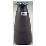 Brown 5' Pottery Pour Bottle w/Blue Drip Glaze