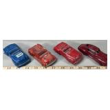 (3) Lansing & (1) Tootsie Toy Metal Cars