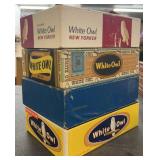 (4) White Owl Cigar Boxes