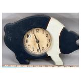 Wood Cutout Pig Wall Clock, 11.5' x 8'