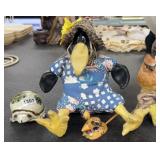 Mexican Tonala Turtle, Crow, Mouse & Bird Figures