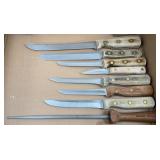 Chicago Cutlery Wood Handle Knives & Hone