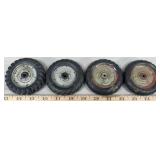 (4) 3' Composite Rubber Toy Vehicle Tires