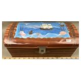 Metal Pirate Ship Treasure Chest, 13' x 7' x 6'