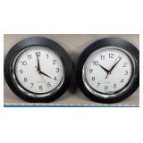 (2) 9.75' Quartz Wall Clocks