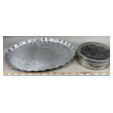 Metzke Pewter Round Golf Bag Collector Tin &