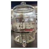 Glass Barrel Ice Tea Dispenser w/Spigot
