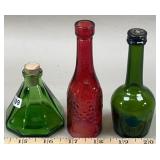 Small Colored Glass Liquor Bottles