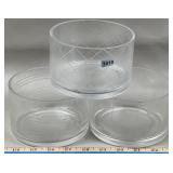 (3) Round Glass 5' Bowl Vases