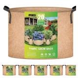 Nonwoven Fabric Grow Bag Aeration Pots 20 Gal 5Pk